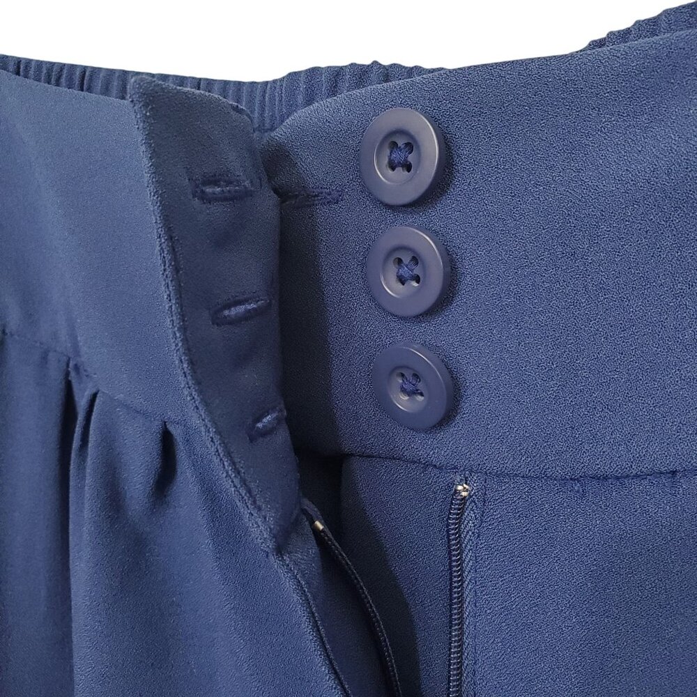 Melissa McCarthy NEW 1X Pants Flowy Cropped Capri Button Cuff Elastic Waist Hems - Picture 7 of 12